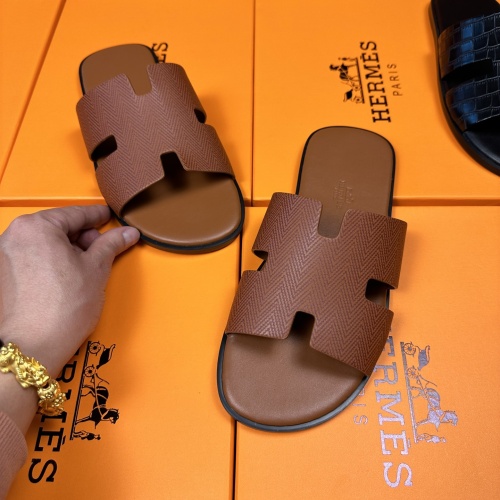 Replica Hermes Slippers For Men #1208504 $48.00 USD for Wholesale