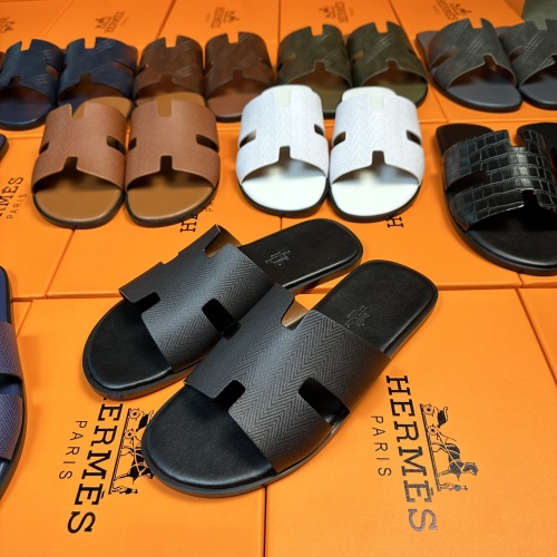 Replica Hermes Slippers For Men #1208505 $48.00 USD for Wholesale