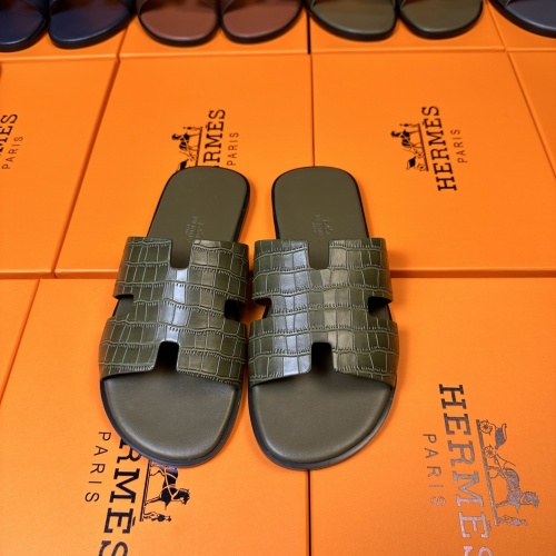 Replica Hermes Slippers For Men #1208507 $48.00 USD for Wholesale