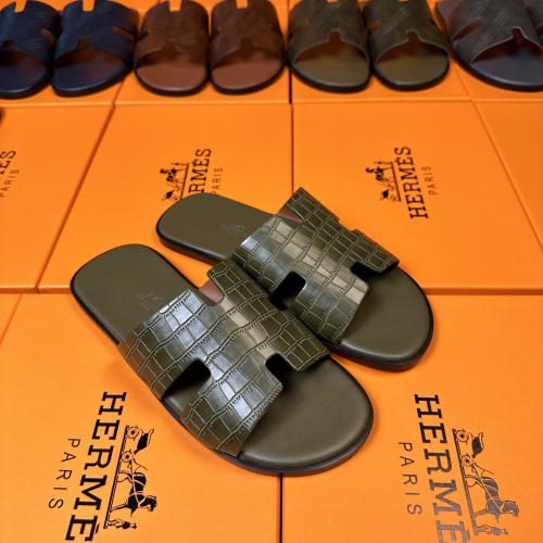 Replica Hermes Slippers For Men #1208507 $48.00 USD for Wholesale