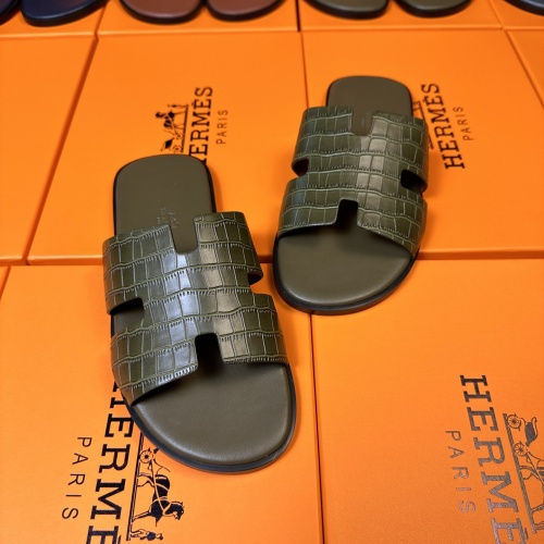 Replica Hermes Slippers For Men #1208507 $48.00 USD for Wholesale