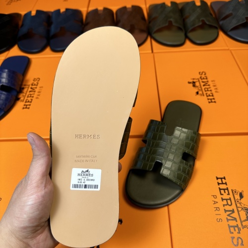 Replica Hermes Slippers For Men #1208507 $48.00 USD for Wholesale