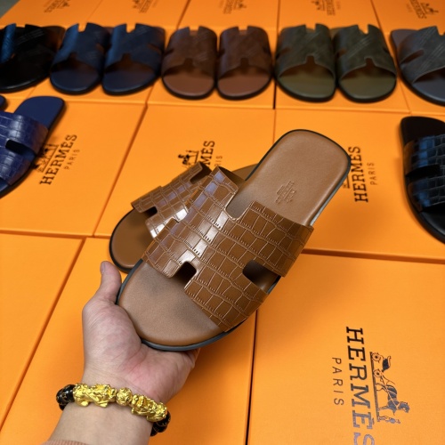 Replica Hermes Slippers For Men #1208508 $48.00 USD for Wholesale