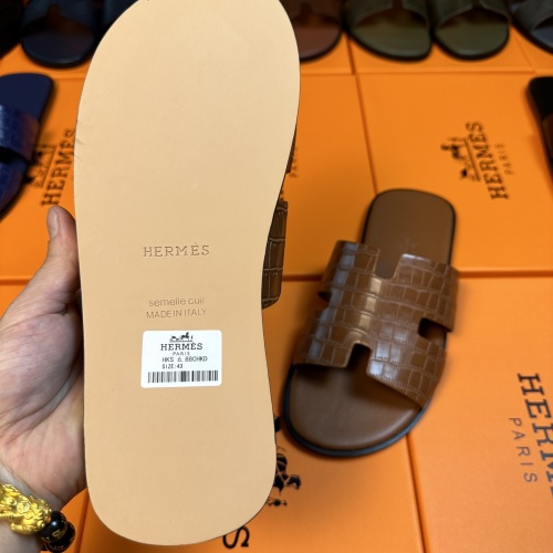 Replica Hermes Slippers For Men #1208508 $48.00 USD for Wholesale