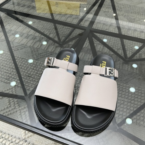 Replica Fendi Slippers For Men #1208601 $64.00 USD for Wholesale