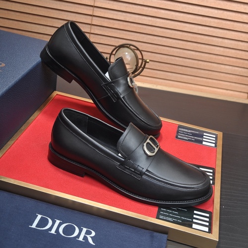 Replica Christian Dior Leather Shoes For Men #1209065 $98.00 USD for Wholesale