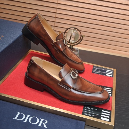 Replica Christian Dior Leather Shoes For Men #1209071 $112.00 USD for Wholesale