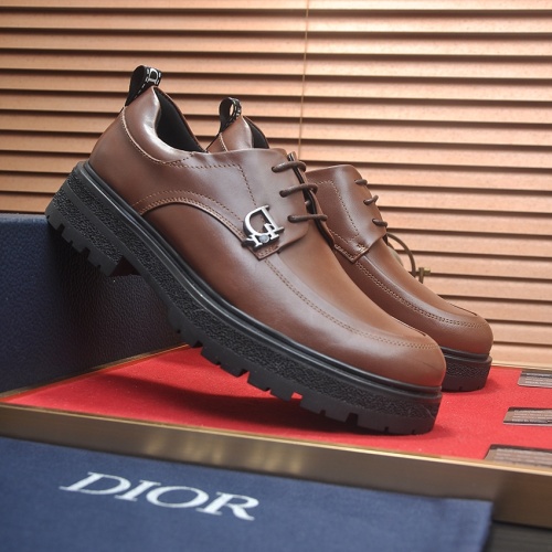 Replica Christian Dior Leather Shoes For Men #1209081 $92.00 USD for Wholesale