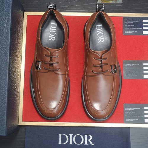 Replica Christian Dior Leather Shoes For Men #1209081 $92.00 USD for Wholesale