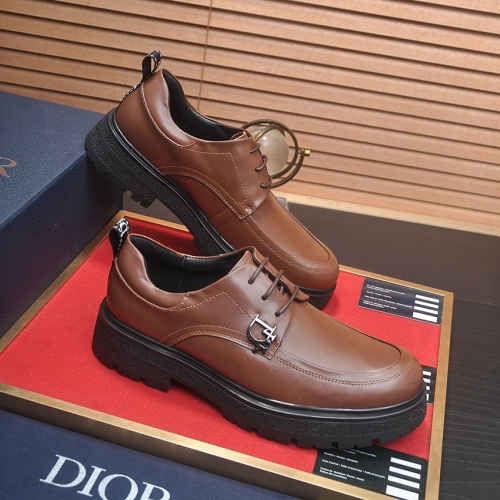 Replica Christian Dior Leather Shoes For Men #1209081 $92.00 USD for Wholesale