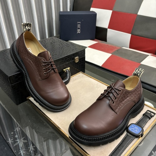 Replica Christian Dior Leather Shoes For Men #1209086 $88.00 USD for Wholesale