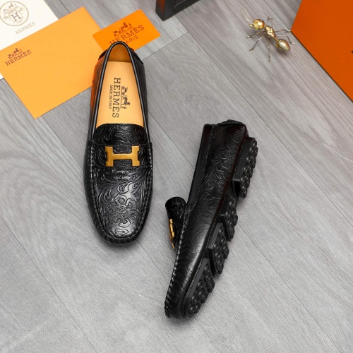 Replica Hermes Leather Shoes For Men #1209242 $68.00 USD for Wholesale