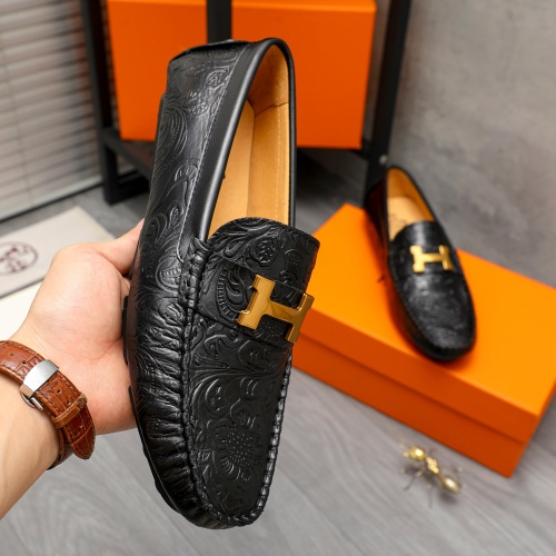 Replica Hermes Leather Shoes For Men #1209242 $68.00 USD for Wholesale