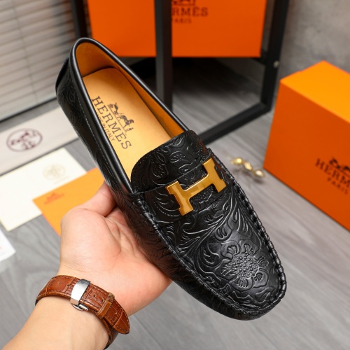 Replica Hermes Leather Shoes For Men #1209242 $68.00 USD for Wholesale