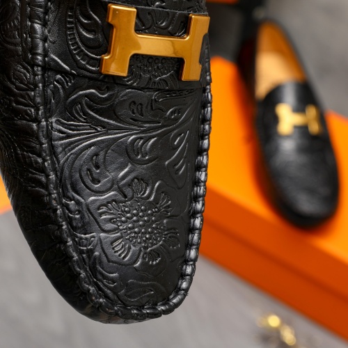 Replica Hermes Leather Shoes For Men #1209242 $68.00 USD for Wholesale