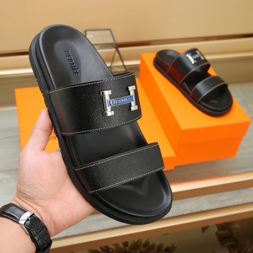 Replica Hermes Slippers For Men #1209253 $68.00 USD for Wholesale