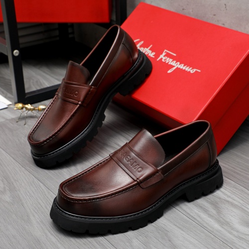 Salvatore Ferragamo Leather Shoes For Men #1209301 $82.00 USD, Wholesale Replica Salvatore Ferragamo Leather Shoes