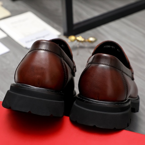 Replica Salvatore Ferragamo Leather Shoes For Men #1209301 $82.00 USD for Wholesale