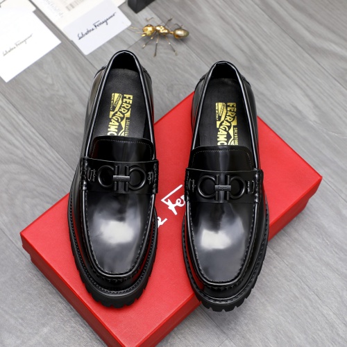 Replica Salvatore Ferragamo Leather Shoes For Men #1209380 $82.00 USD for Wholesale