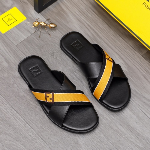 Replica Fendi Slippers For Men #1209403 $42.00 USD for Wholesale