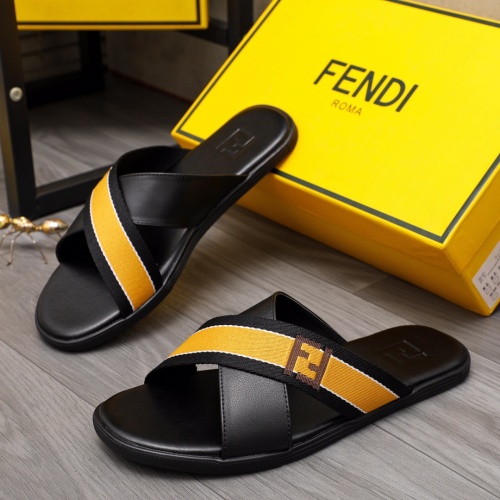 Replica Fendi Slippers For Men #1209403 $42.00 USD for Wholesale