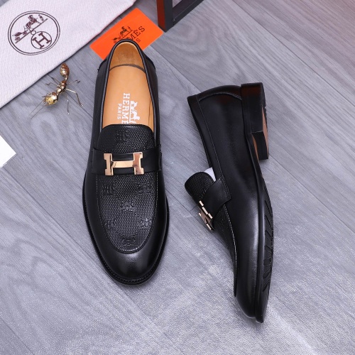 Replica Hermes Leather Shoes For Men #1209458 $82.00 USD for Wholesale