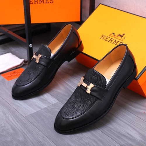 Replica Hermes Leather Shoes For Men #1209458 $82.00 USD for Wholesale