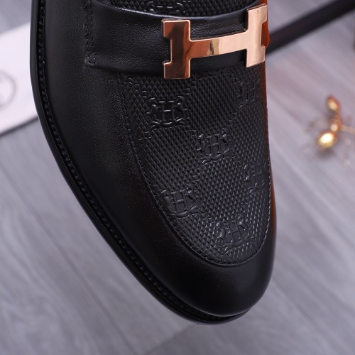 Replica Hermes Leather Shoes For Men #1209458 $82.00 USD for Wholesale