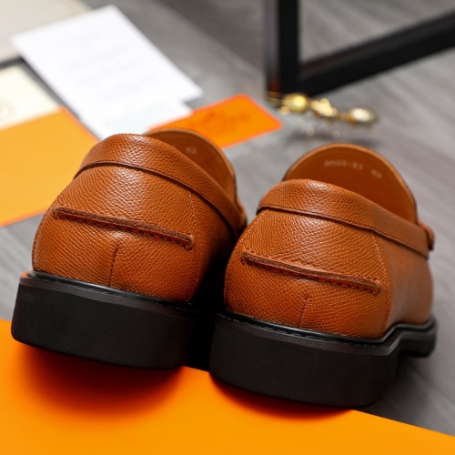 Replica Hermes Leather Shoes For Men #1209459 $82.00 USD for Wholesale