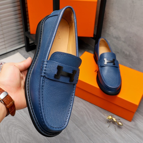 Replica Hermes Leather Shoes For Men #1209460 $82.00 USD for Wholesale