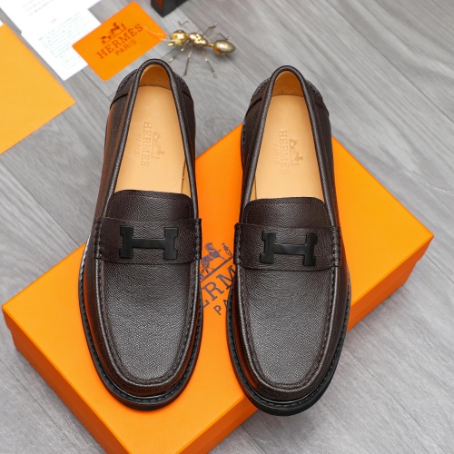 Replica Hermes Leather Shoes For Men #1209461 $82.00 USD for Wholesale