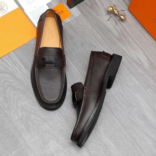 Replica Hermes Leather Shoes For Men #1209461 $82.00 USD for Wholesale