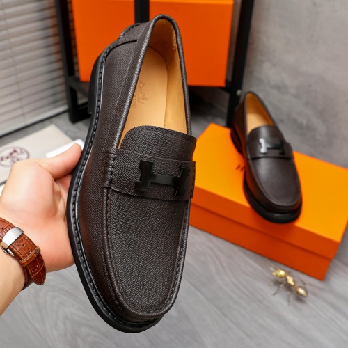 Replica Hermes Leather Shoes For Men #1209461 $82.00 USD for Wholesale