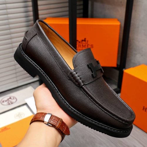 Replica Hermes Leather Shoes For Men #1209461 $82.00 USD for Wholesale