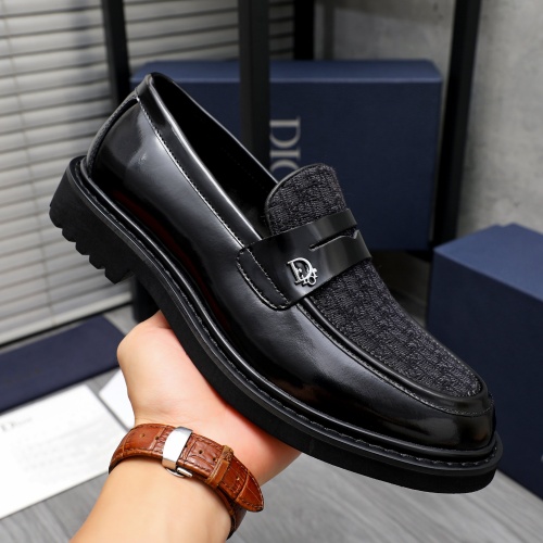 Replica Christian Dior Leather Shoes For Men #1209477 $96.00 USD for Wholesale