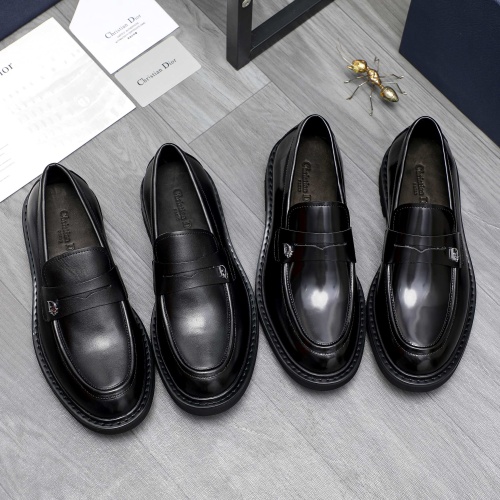 Replica Christian Dior Leather Shoes For Men #1209478 $96.00 USD for Wholesale