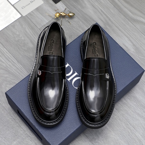 Replica Christian Dior Leather Shoes For Men #1209479 $96.00 USD for Wholesale