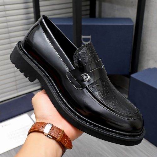 Replica Christian Dior Leather Shoes For Men #1209483 $96.00 USD for Wholesale