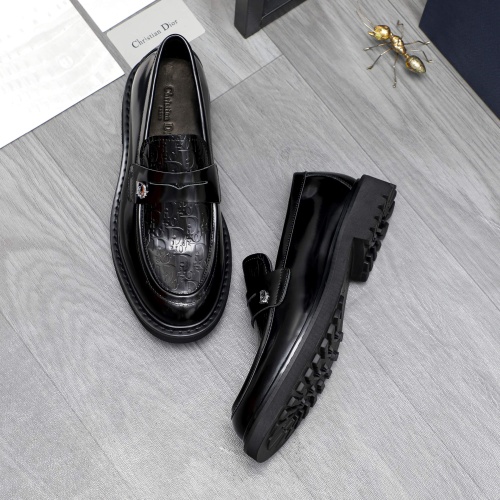 Replica Christian Dior Leather Shoes For Men #1209483 $96.00 USD for Wholesale