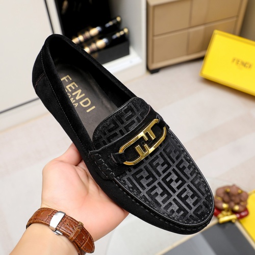 Replica Fendi Leather Shoes For Men #1209487 $68.00 USD for Wholesale