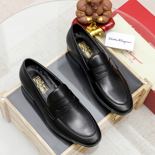 Replica Salvatore Ferragamo Leather Shoes For Men #1209509 $80.00 USD for Wholesale