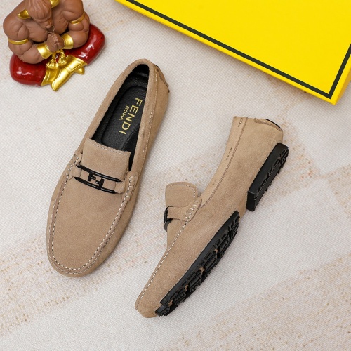 Replica Fendi Leather Shoes For Men #1209517 $72.00 USD for Wholesale