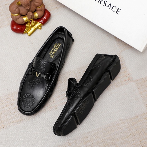 Replica Versace Leather Shoes For Men #1209521 $72.00 USD for Wholesale