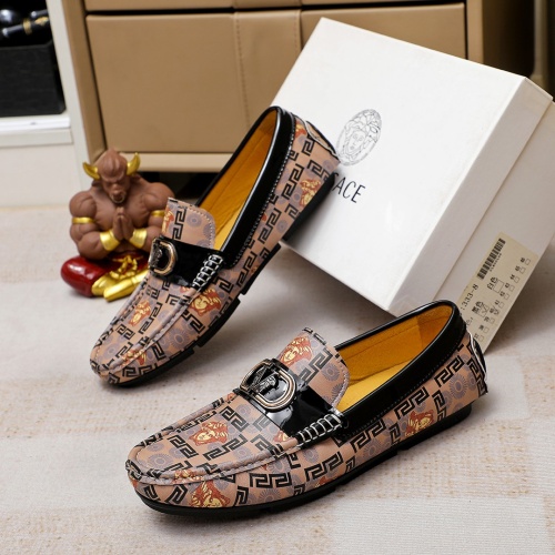 Replica Versace Leather Shoes For Men #1209522 $72.00 USD for Wholesale