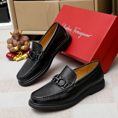 Salvatore Ferragamo Leather Shoes For Men #1209531 $85.00 USD, Wholesale Replica Salvatore Ferragamo Leather Shoes