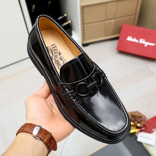 Replica Salvatore Ferragamo Leather Shoes For Men #1209533 $85.00 USD for Wholesale