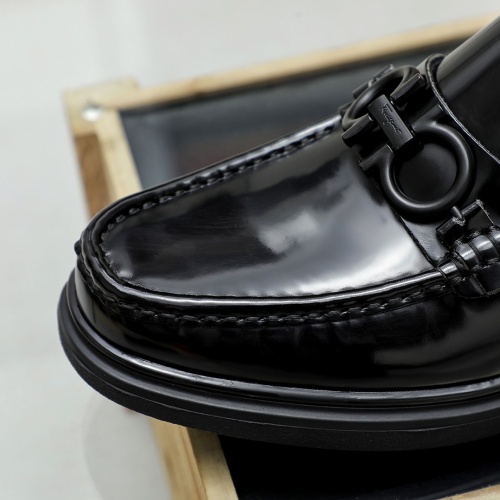 Replica Salvatore Ferragamo Leather Shoes For Men #1209533 $85.00 USD for Wholesale