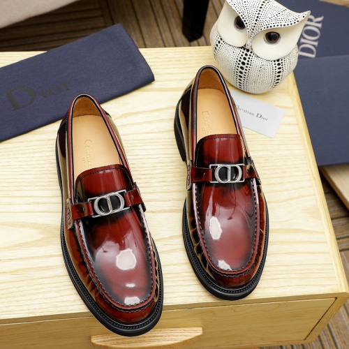 Replica Christian Dior Leather Shoes For Men #1209538 $92.00 USD for Wholesale