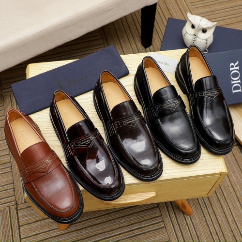 Replica Christian Dior Leather Shoes For Men #1209549 $92.00 USD for Wholesale