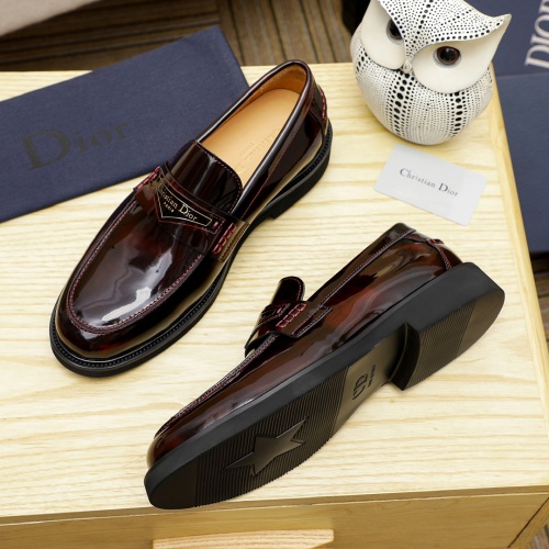 Replica Christian Dior Leather Shoes For Men #1209549 $92.00 USD for Wholesale